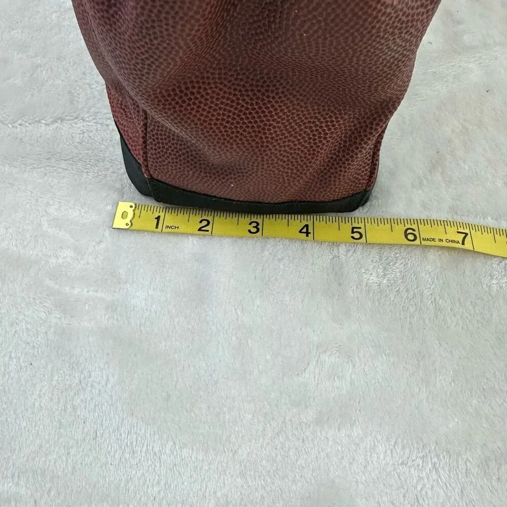 Timi & Leslie Football Stitch Men's Diaper‎ Bag Brown Leather Game Day Sporty